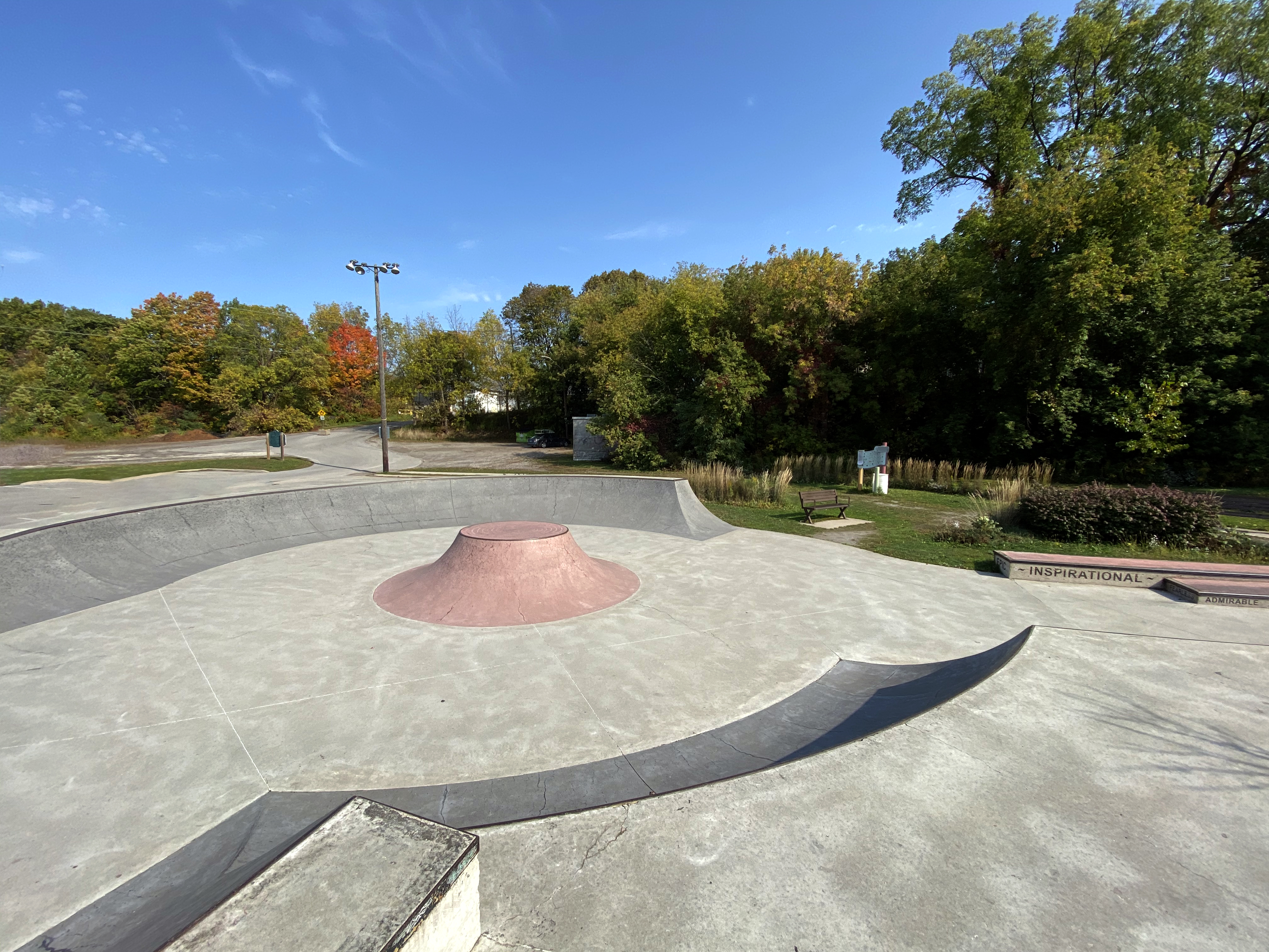 Fonthill skatepark from the top of the bowl