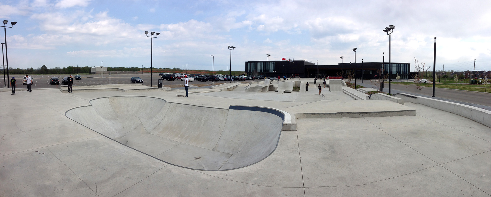 ajax skatepark from near the bowl