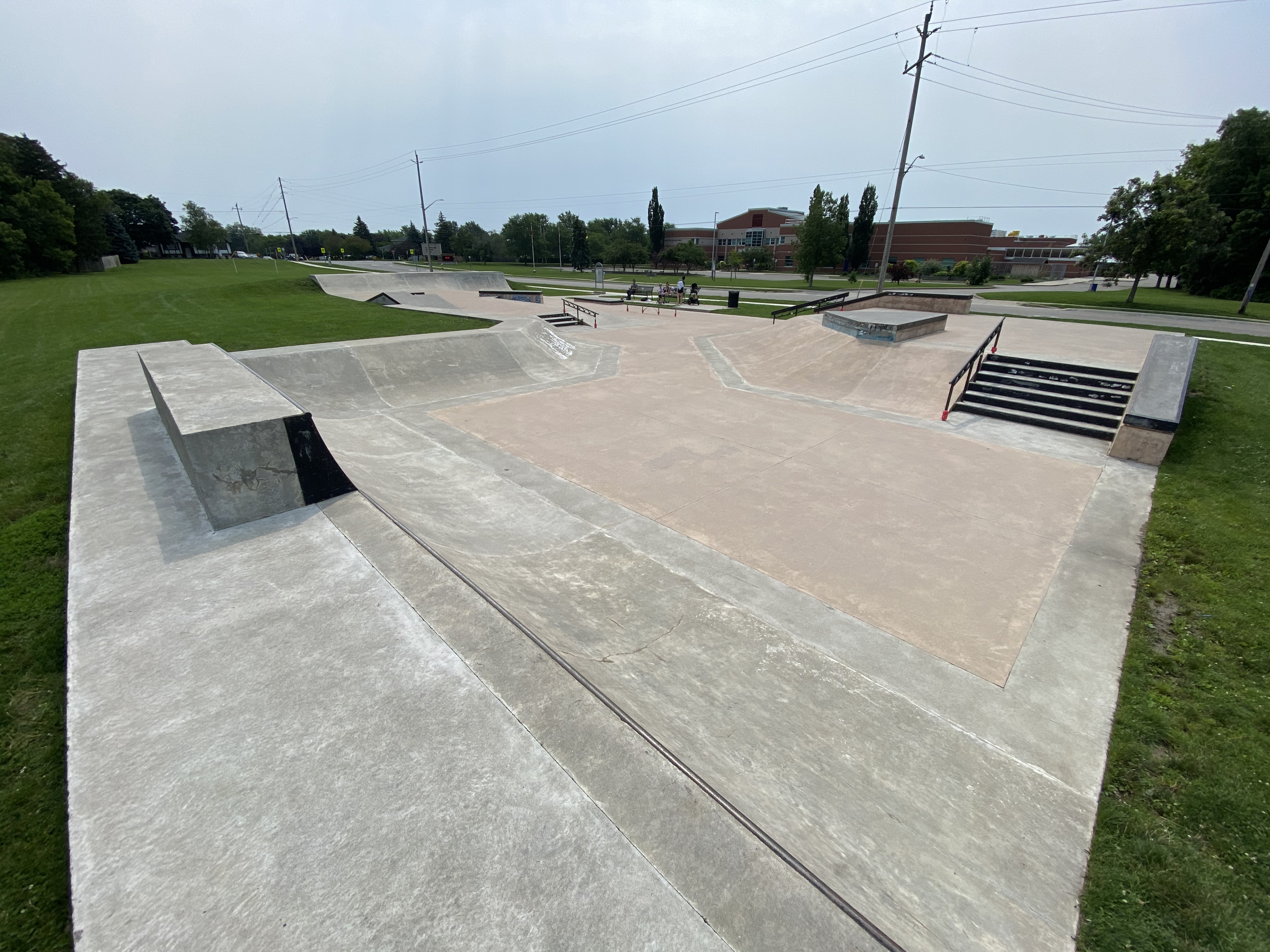 Caledonia Skatepark from the back
