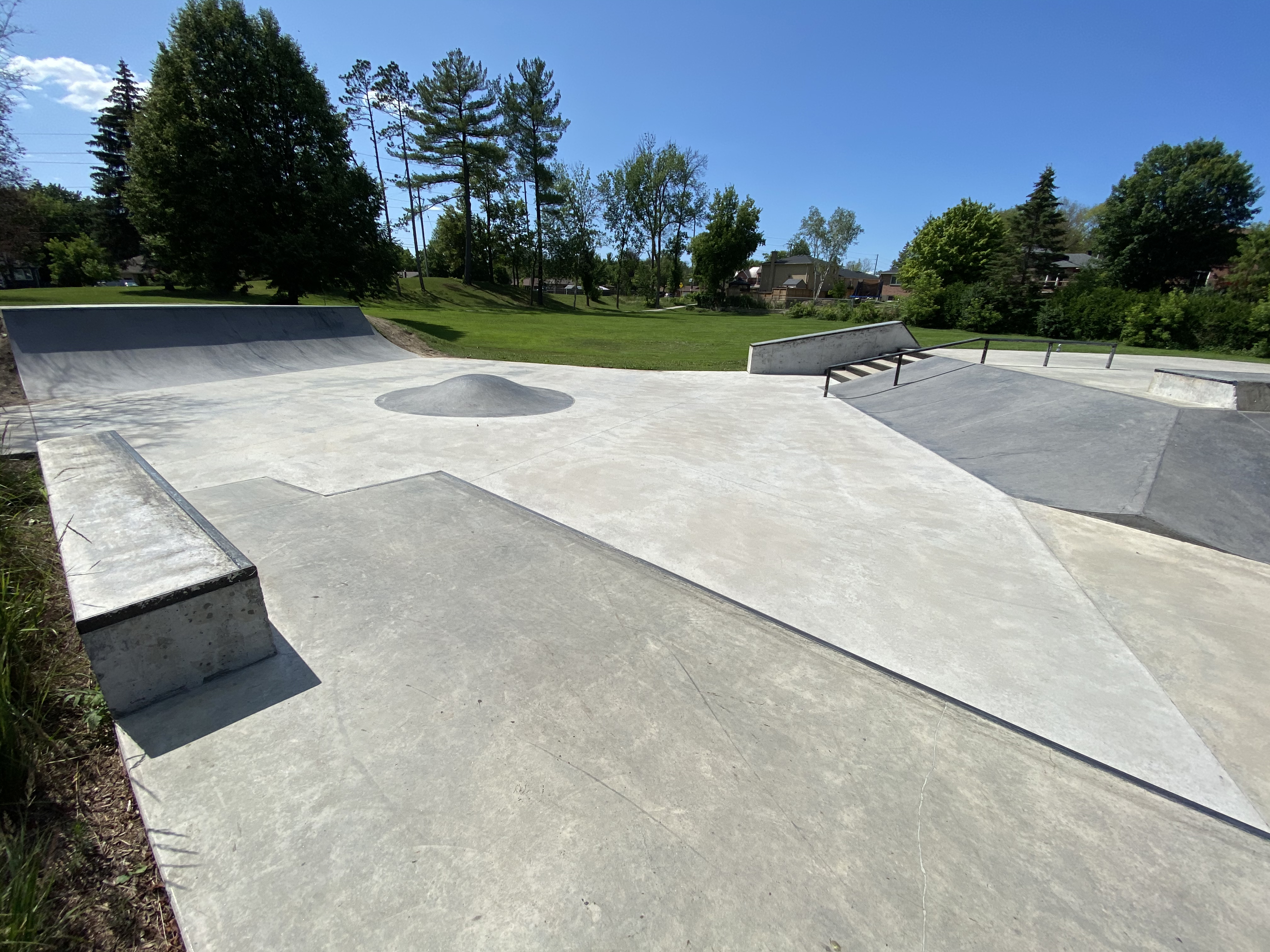 holland landing skatepark looking toward the back