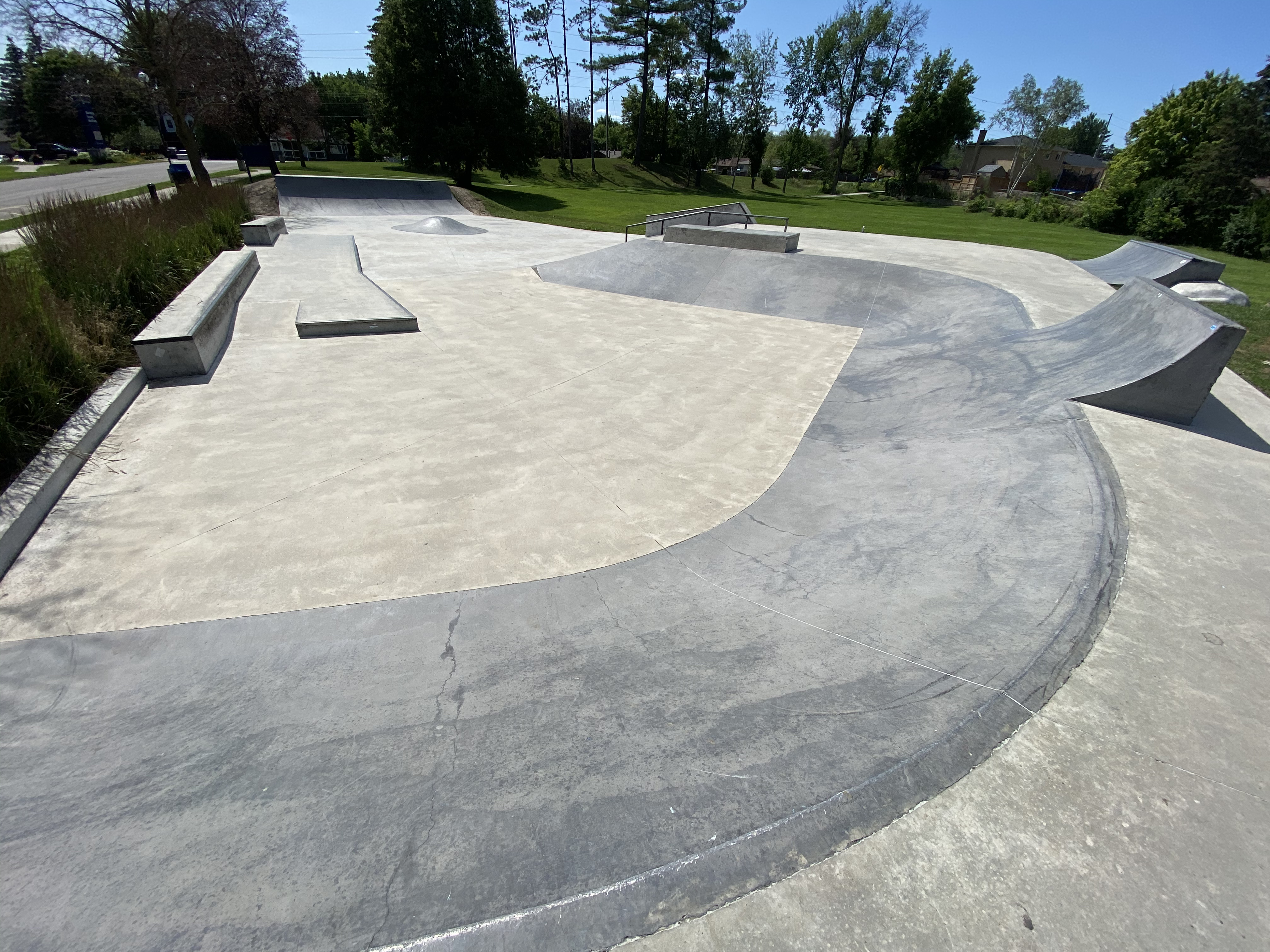 holland landing skatepark from the entrance