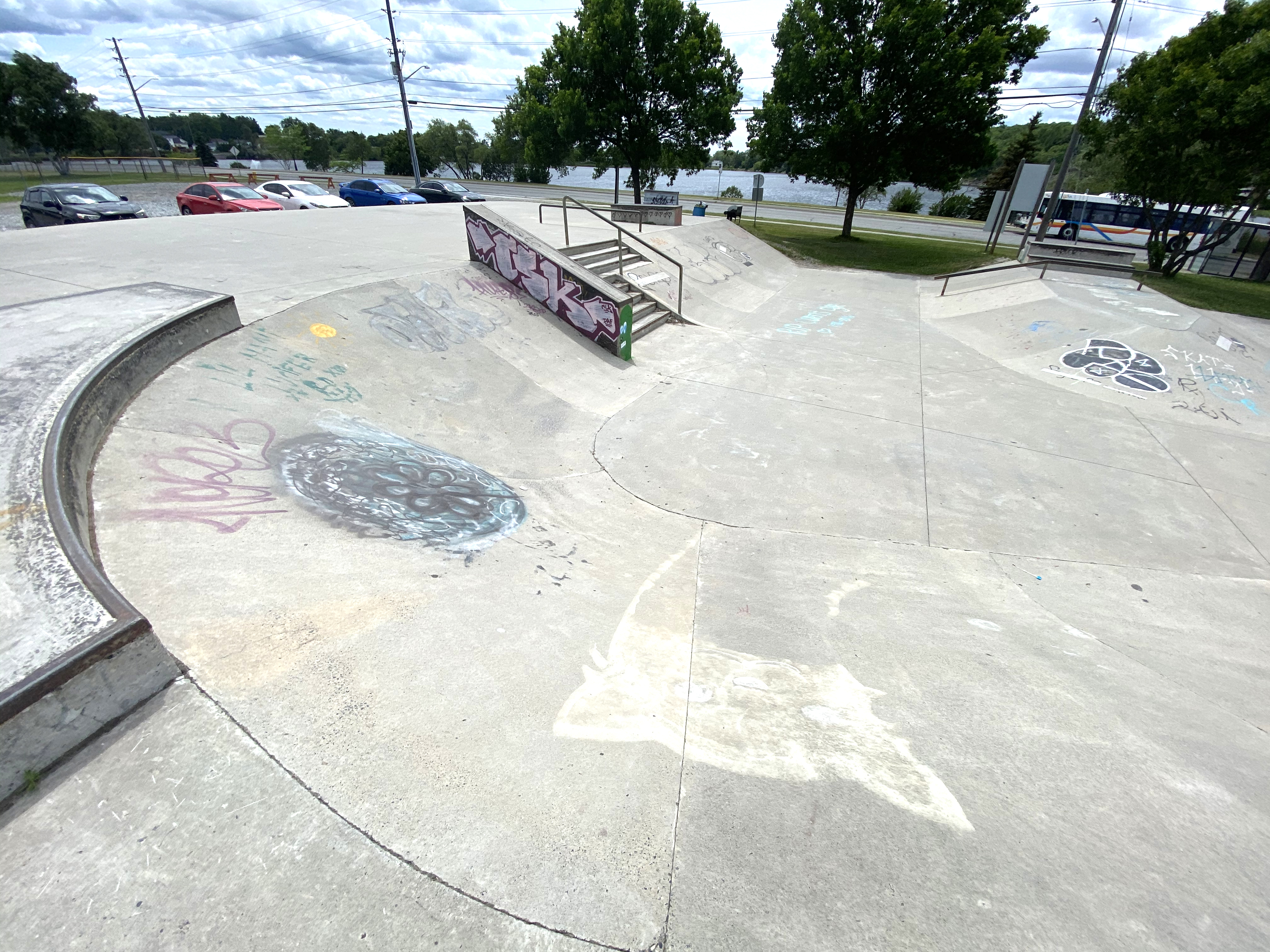 Sudbury Skatepark curve ledge and banks