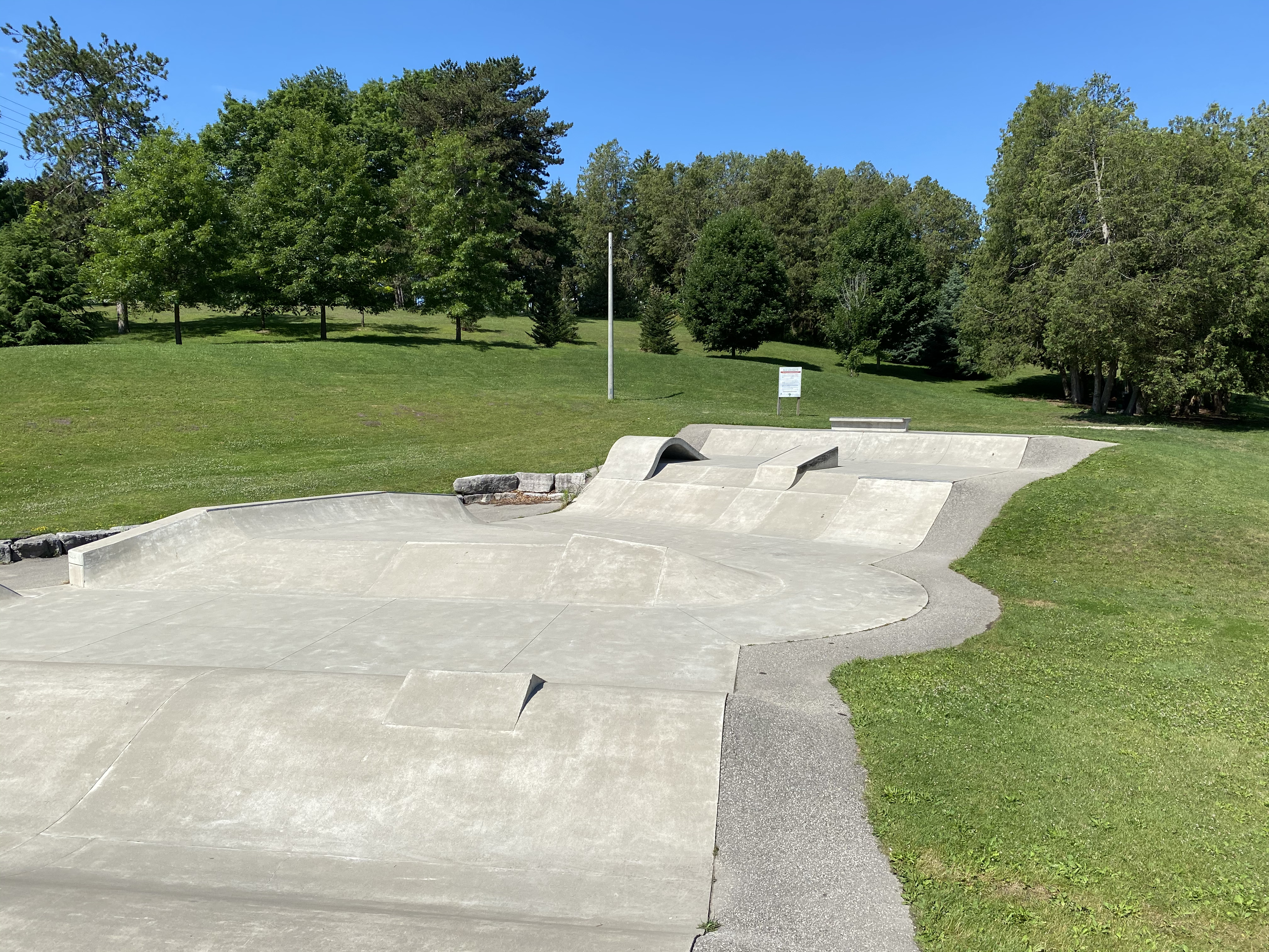 woodstock skatepark main section from afar