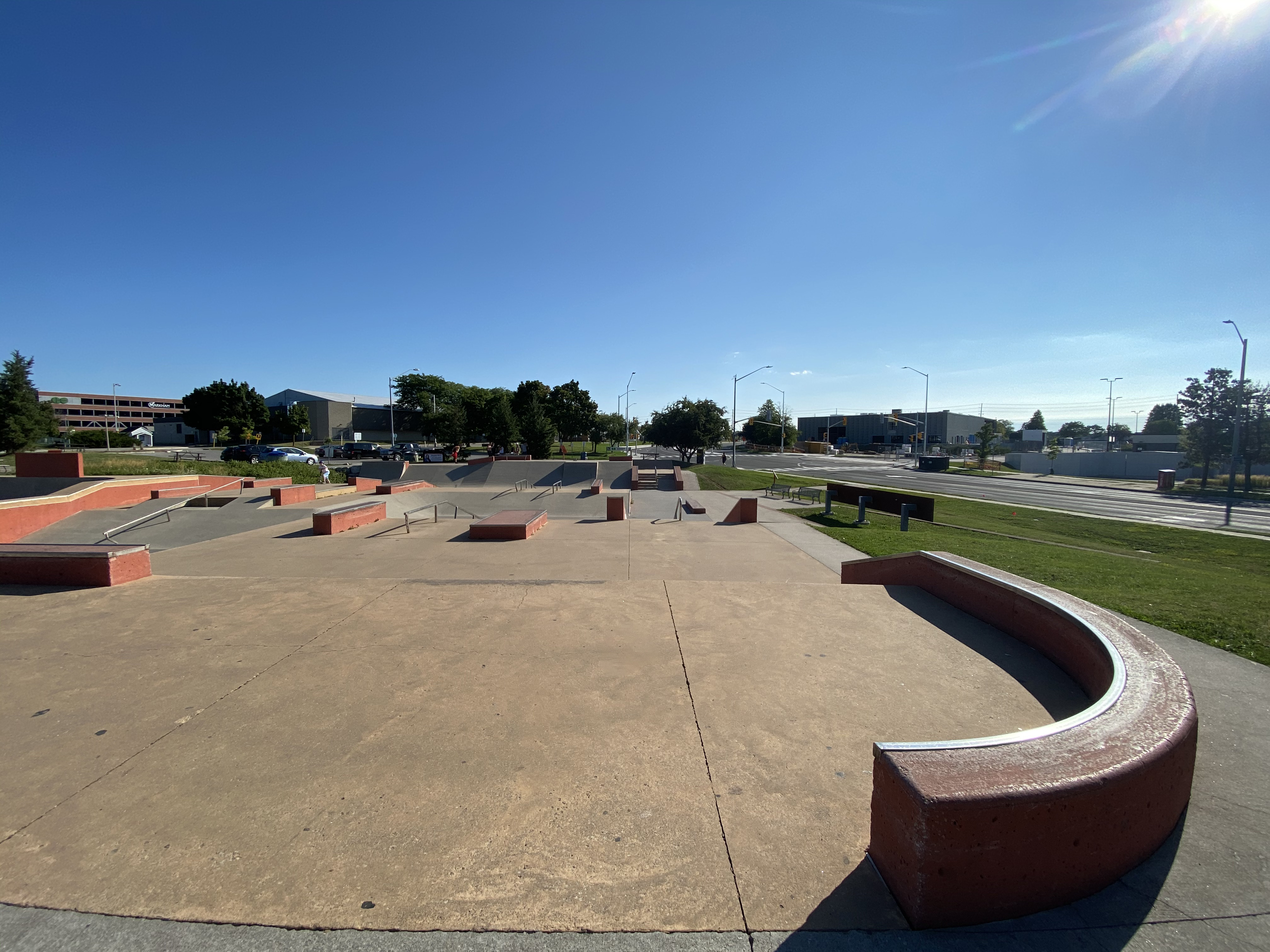 Markham Centennial Skatepark from the back