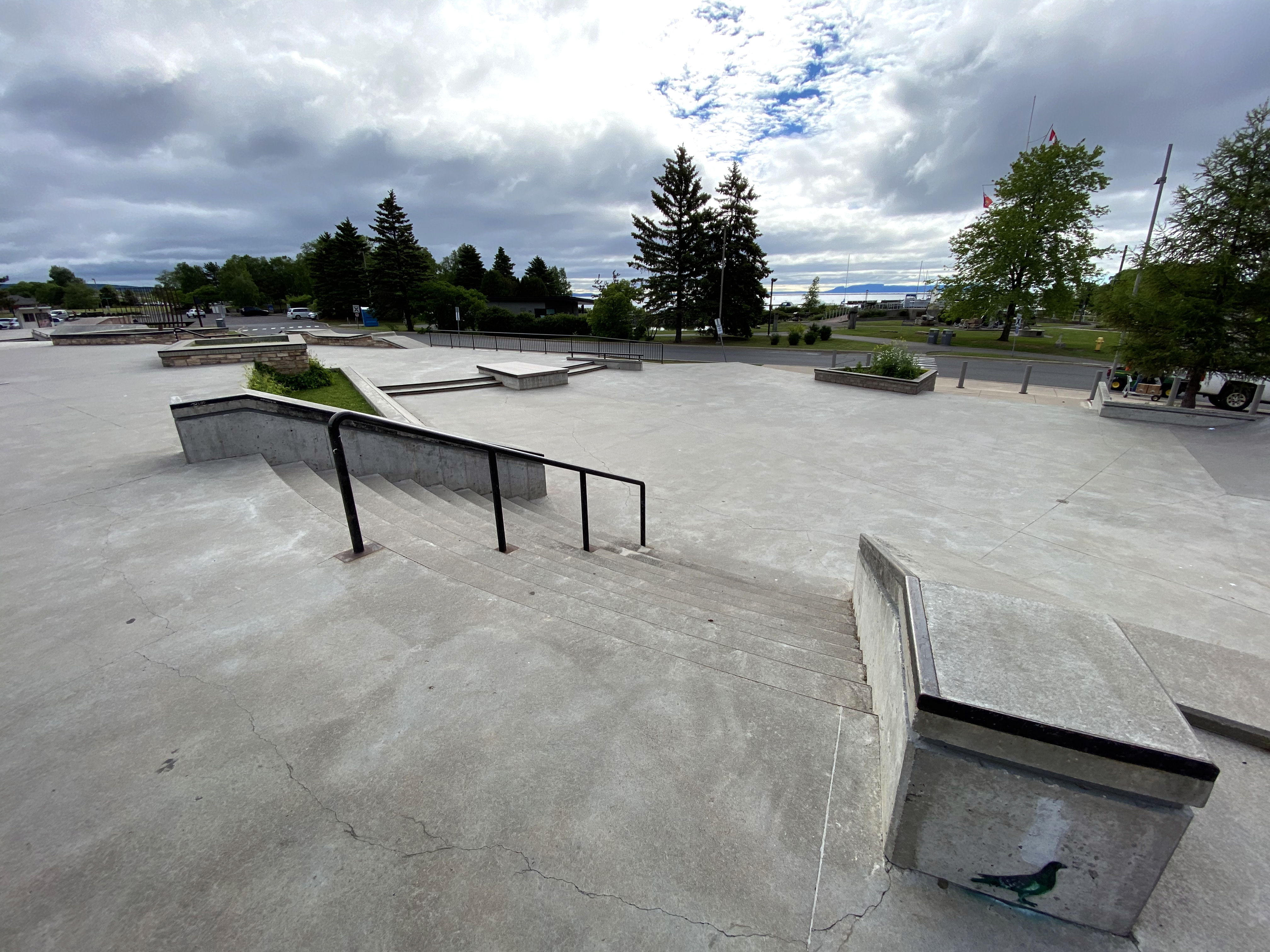 Thunder Bay marina plaza skatepark in ontario
