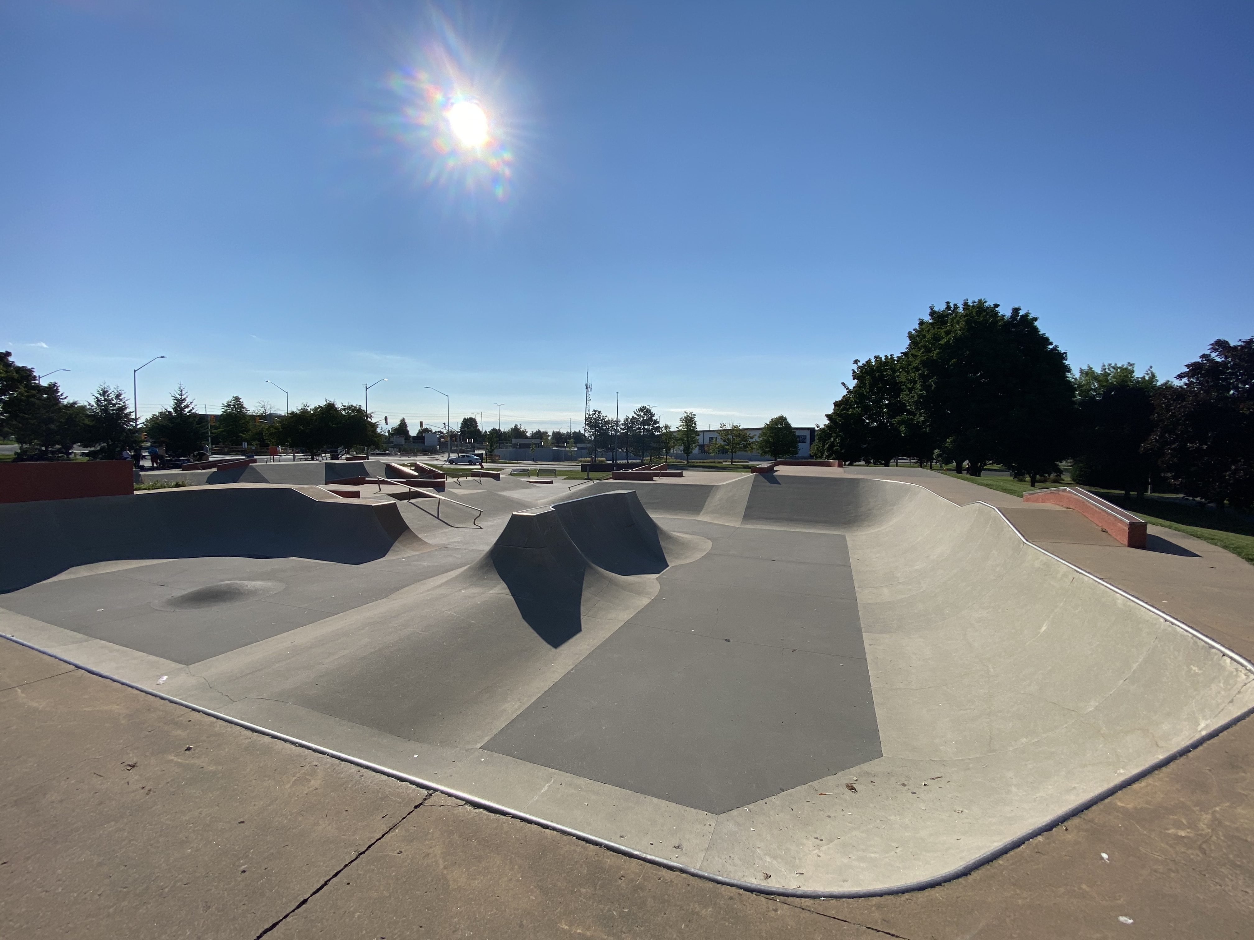 Markham Centennial Skatepark from the bowl section