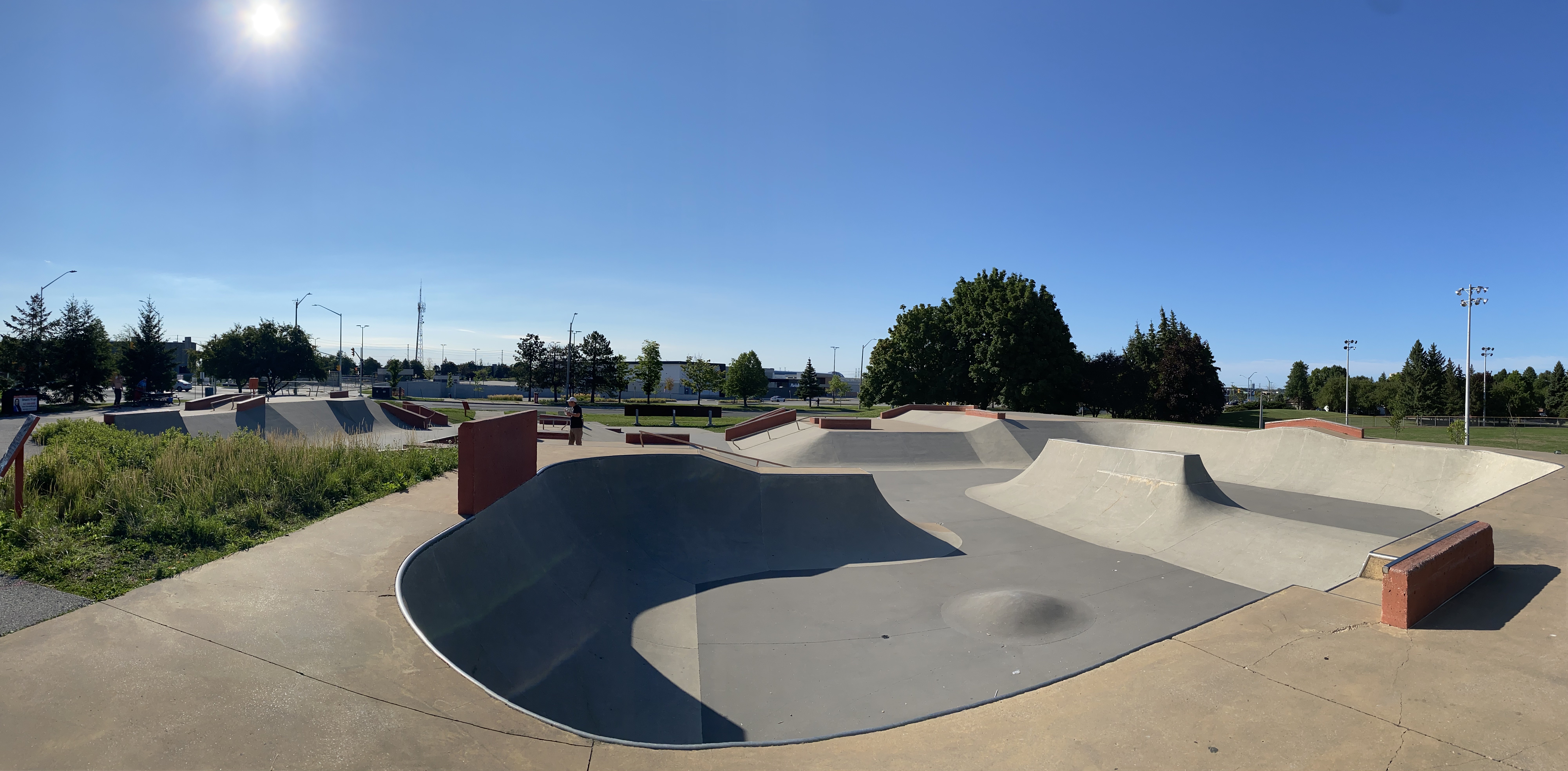 Markham Centennial Skatepark from the side of the bowl