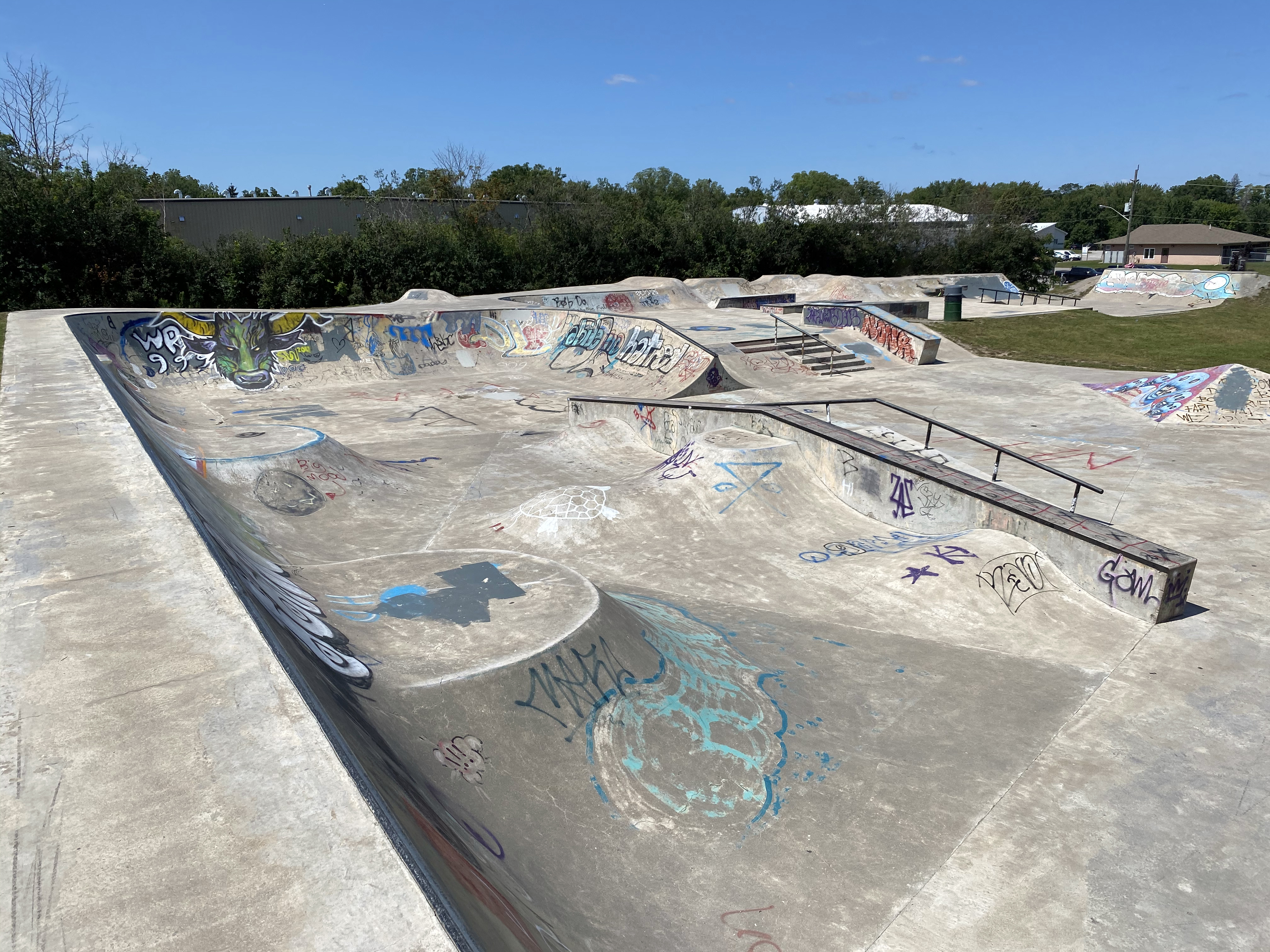 cannington skatepark from the back corner