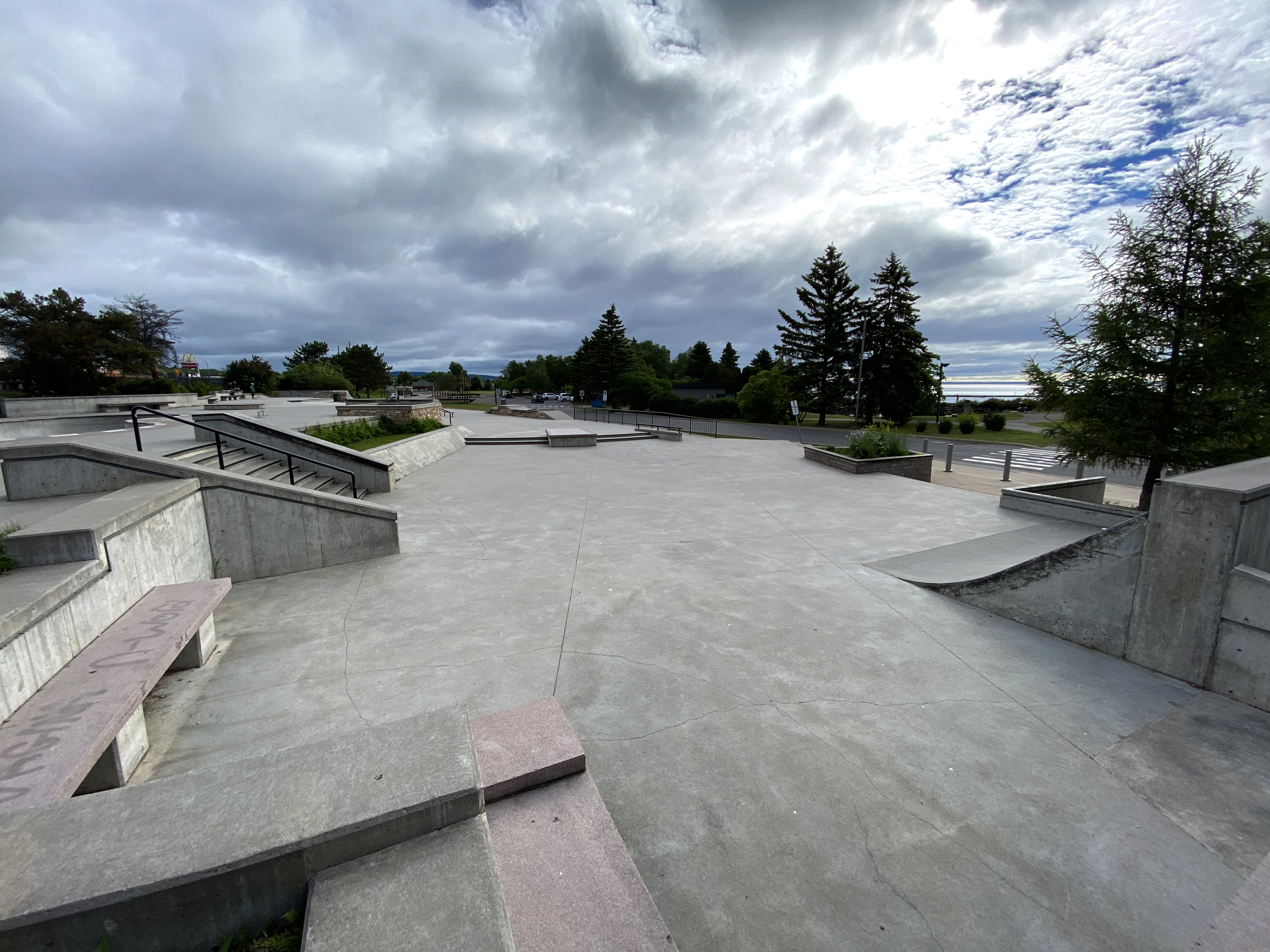 Thunder Bay marina plaza skatepark in ontario